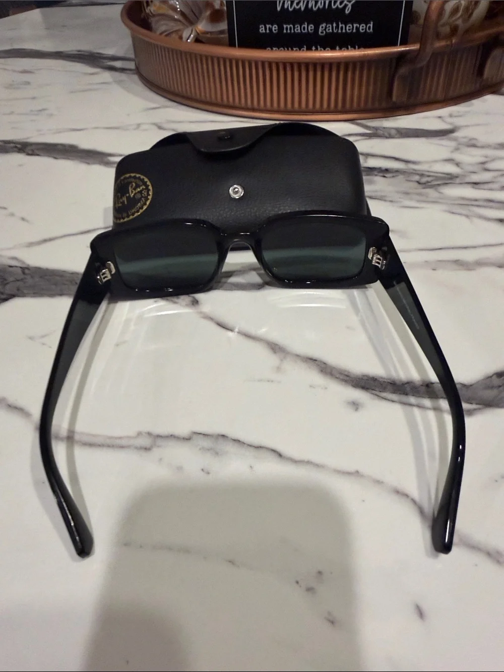 Ray-Ban Black Square Sunglasses with Black Case